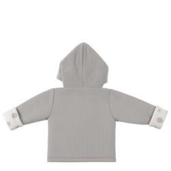 Βρεφική ζακέτα εξόδου grey happy bear Βρεφική ζακέτα εξόδου grey happy bear