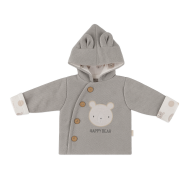 Βρεφική ζακέτα εξόδου grey happy bear