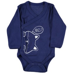Unisex hugs μπλε βρεφικό κρουαζέ κορμάκι  Unisex hugs μπλε βρεφικό κρουαζέ κορμάκι
