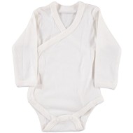 Unisex άσπρο βρεφικό κρουαζέ κορμάκι