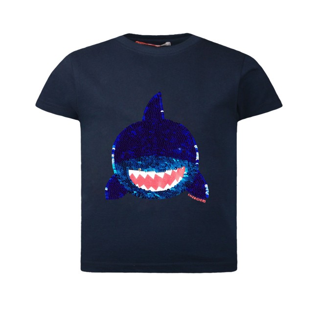 Βαμβακερή μπλούζα με παγιέτες που αλλάζουν χρώμα καρχαρίας