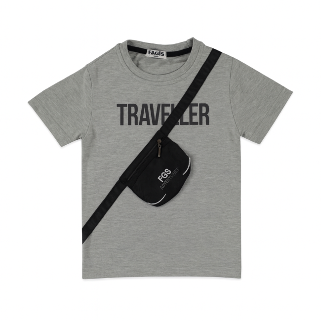 T-shirt Traveller grey