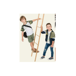 Μπλούζα βαμβακερή με army λεπτομέρειες Μπλούζα βαμβακερή με army λεπτομέρειες