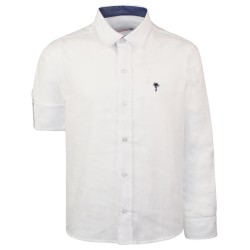 Λινό πουκάμισο λευκό Λινό πουκάμισο λευκό