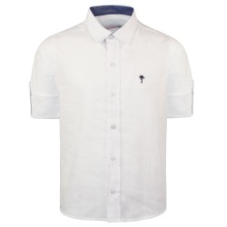 Λινό πουκάμισο λευκό Λινό πουκάμισο λευκό