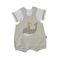 Βρεφικό σετ σαλοπέτα sermino μπεζ