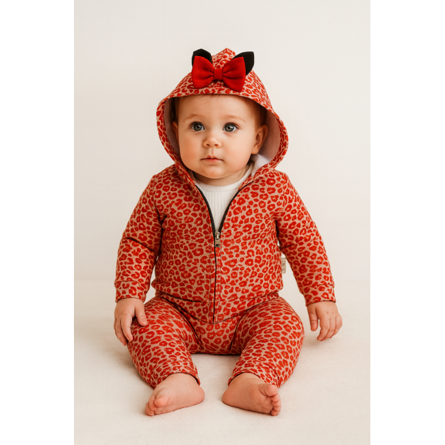 Βρεφικό Σετ Minnie Mouse 3 Τεμαχίων Animal Print Red