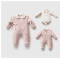 Βρεφικό Σετ 2 Τεμαχίων - Φορμάκι Κρουαζέ Ροζ Βρεφικό Σετ 2 Τεμαχίων - Φορμάκι Κρουαζέ Ροζ