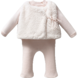 Βρεφικό σετ 3 Τεμαχίων με γούνινο γιλέκο Βρεφικό σετ 3 Τεμαχίων με γούνινο γιλέκο
