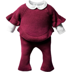 Μπορντό Βρεφικό Σετ 3 Τεμαχίων Μπορντό Βρεφικό Σετ 3 Τεμαχίων