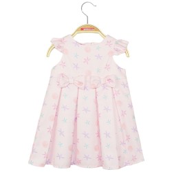 Φόρεμα με πιέτες και διακοσμητικούς φιόγκους