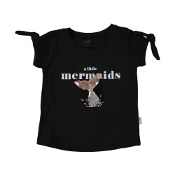 T-shirt μικρή γοργόνα μαύρο T-shirt μικρή γοργόνα μαύρο