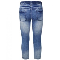 Παντελόνι jean ελαστικό με λεπτομέρεια δαντέλα στις τσέπες