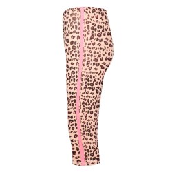 Σετ κολάν animal print και μπλούζα με χρυσές παγιέτες